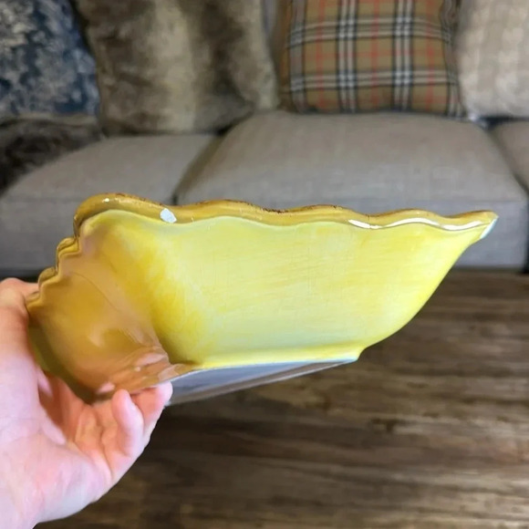 2 Italian Villa Pattern Rectangle Serving Dishes HomeTrends Yellow (2 matching) - Picture 6 of 16